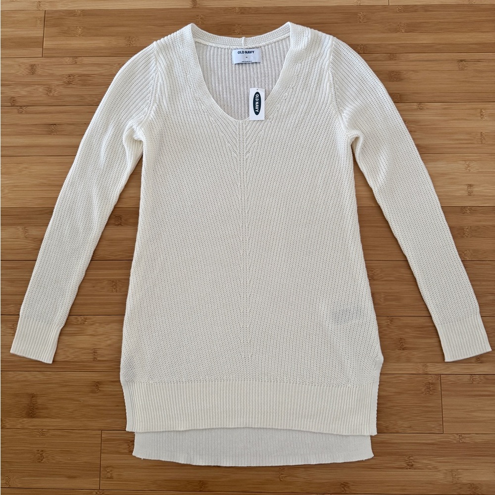 New! Old Navy Textured V-Neck Sweater Tunic for Women XS